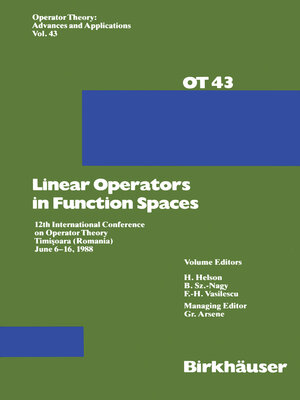 cover image of Linear Operators in Function Spaces